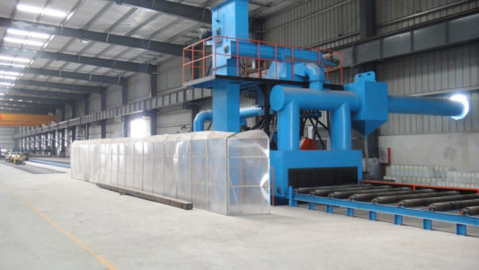 鋼材開平、預(yù)處理、切割下料線